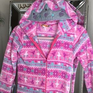 Ballet swan princess footie with crown bonus scarf